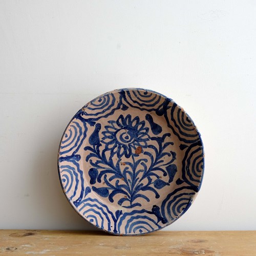 Spanish Folk Art Fajalauza Pottery Bowl