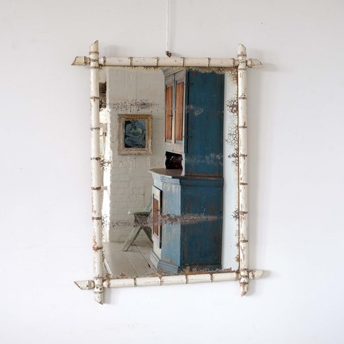 Late 19Th Century Faux Bamboo Mirror