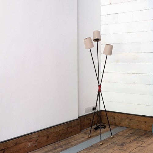 Unusual French Triple Head Floor Lamp