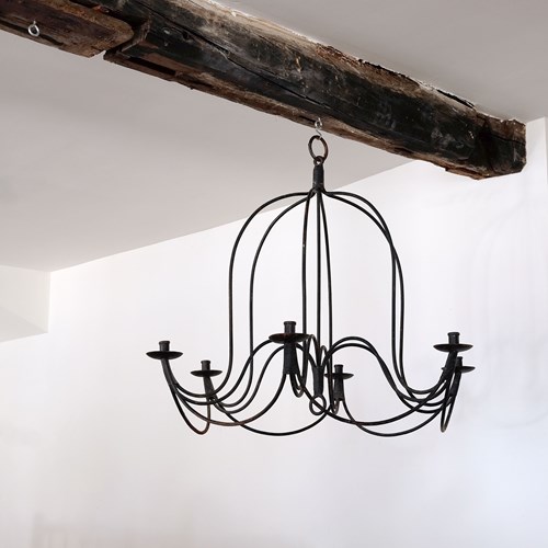 French Iron Candle Chandelier