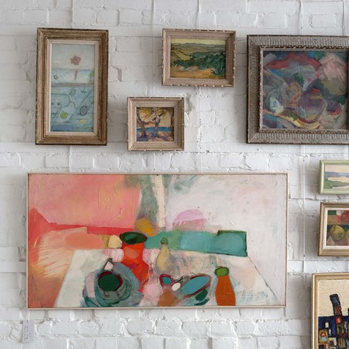 Large Mid-Century Abstract Still Life