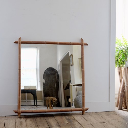 Stylish Faux Bamboo Mirror