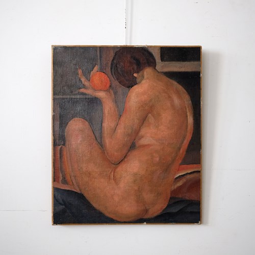 Nude Holding Orange