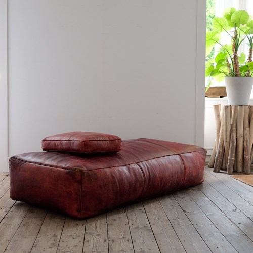 Mid Century Leather Daybed