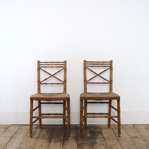 Faux Bamboo Regency Chairs