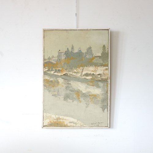 Wintery River Landscape