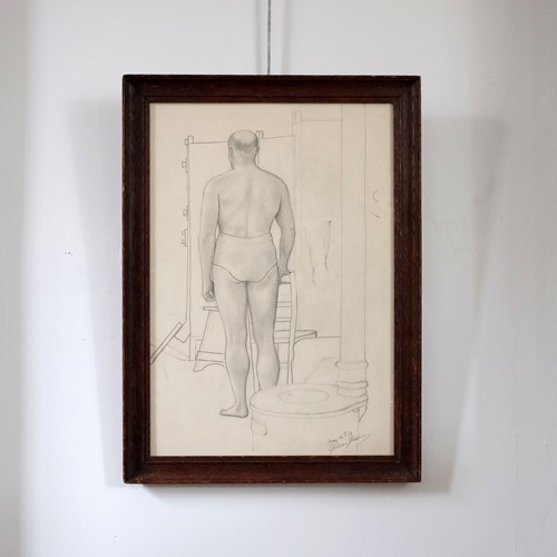 Nude Study in Lavatory/ Studio