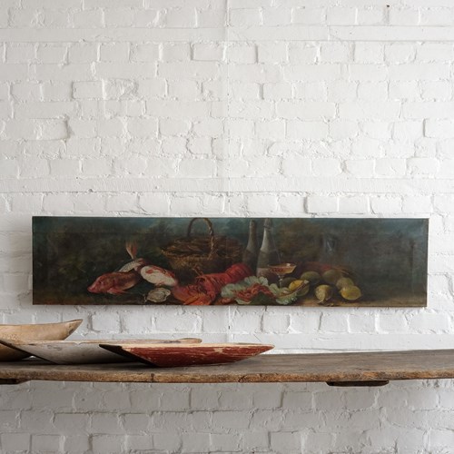 French Still Life Depicting Seafood