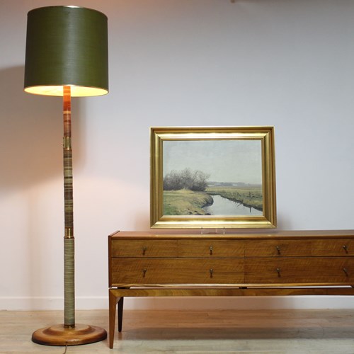 High Quality 1950’S Brass Mounted Standing Lamp Possibly Unique