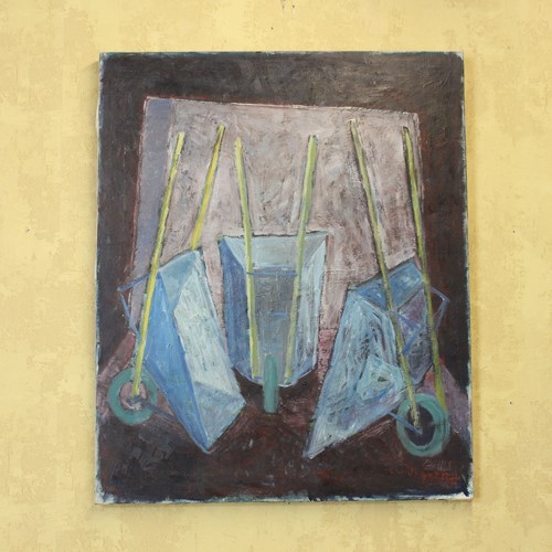 Sigward ” Sigge” Widegran Oil Painting Wheelbarrows