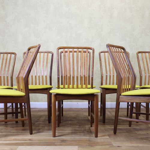 Set Of 8 Danish Teak Chairs By Svend Aage Madsen