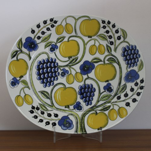 Rare Paratiisi Serving Dish By Birger Kaipianen For Arabia 1970 42Cm Size