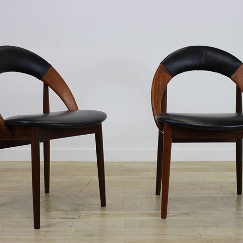 Rare Pair Of Danish Hoop Back Chairs By Arne Hovmand Olsen