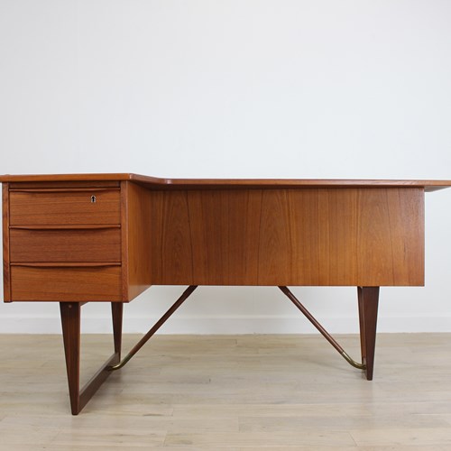 Danish Teak Boomerang Desk By Peter Lovig Nielsen