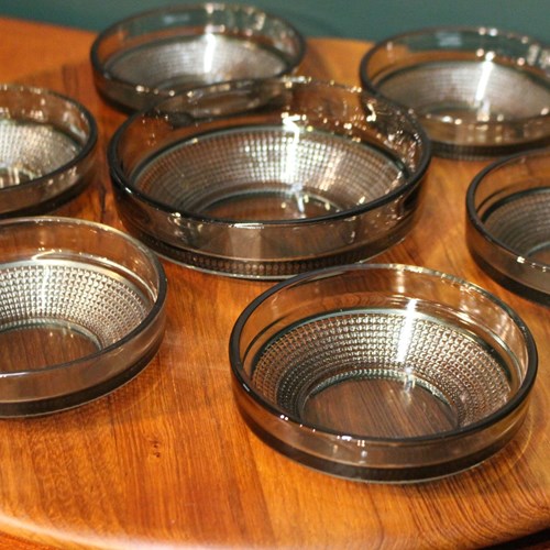 1964 Digsmed Teak And Glass Revolving Serving Tray 