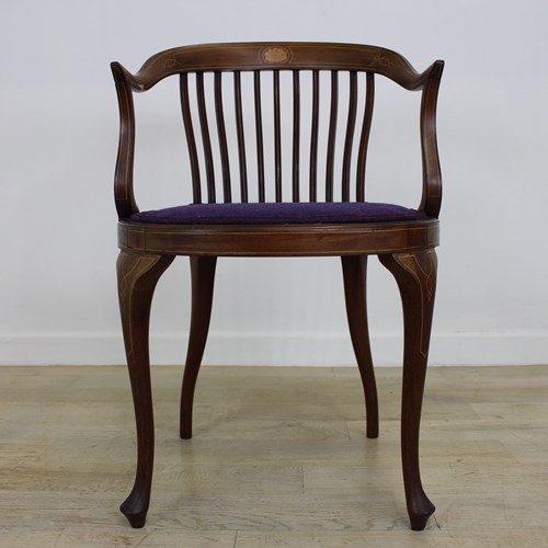 Fine Quality Edwardian Inlaid Mahogany Side Chair