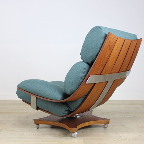Fab G Plan Teak Housemaster Chair Re-Upholstered In Camira Wool