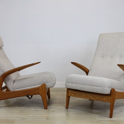 Two Gimson And Slater Rock N Rest Chairs For Re-Upholstery