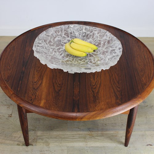 Large Heavy Cast Glass Bowl By Sarah Allen 2 Of 10