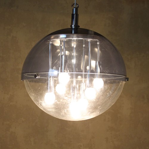Italian Perspex 2 Tone Ceiling Lamp C 1970