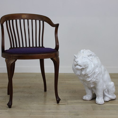 Italian Handmade Ceramic Seated Lion C 1970