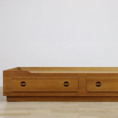 Unusual Danish 1960’S Light Oak Single Bed Base