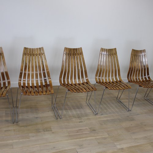 Set Of 6 1970'S Hans Brattrud Scandia Chairs