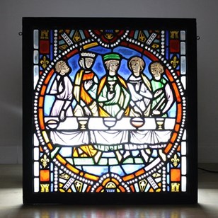 1980’S Stained Glass Panel By Graha...
