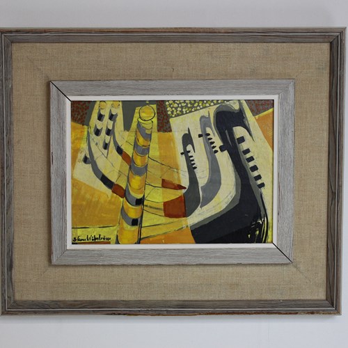 Sture Wikstrom (1921-1993 ) Oil Painting Gondolas