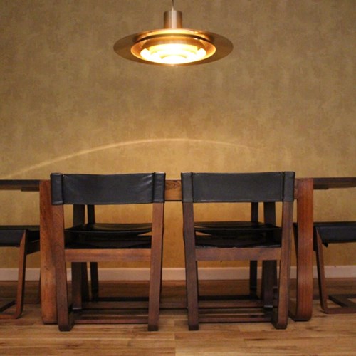 Scarce Uniflex Rosewood Dining Table And 6 Chairs Designed By Peter Hayward 1964