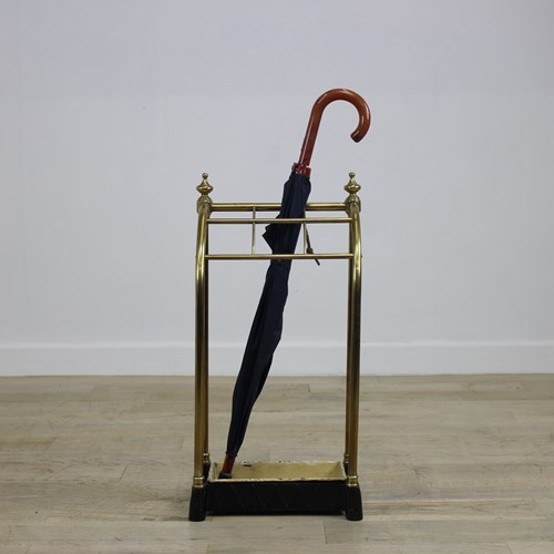 Victorian Brass And Cast Iron Stick Stand