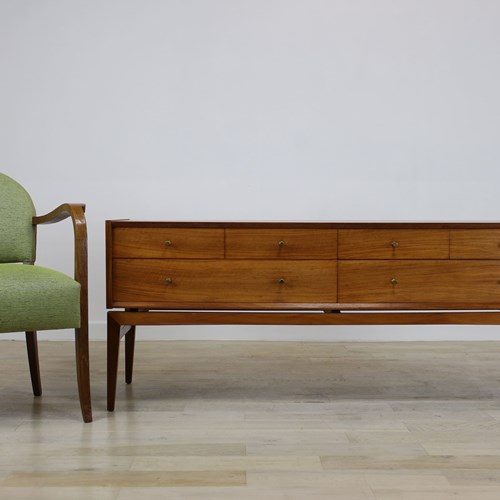 Low A Younger French Walnut Chest Of Floating Drawers