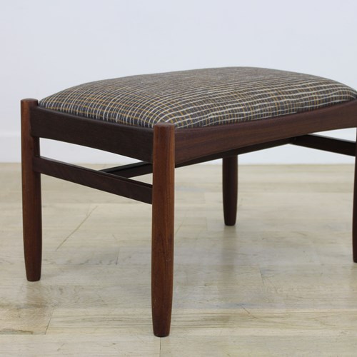 A Younger Teak Dressing Table Stool