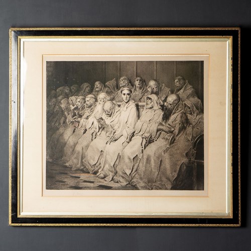 'The Neophyte', Large Signed Etching By Gustave Doré