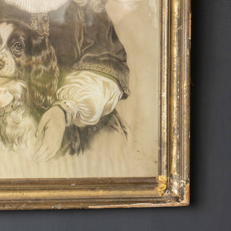 Antique French Portrait Drawing Of Girl & Spaniel-rag-and-bone-4-dsc04929-main-638076414661603438.jpeg
