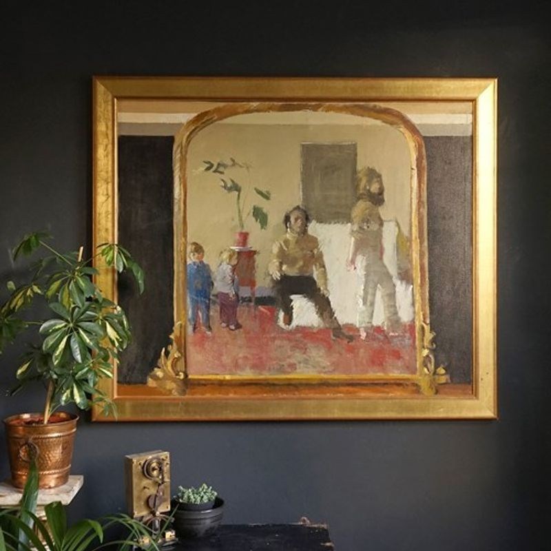 ‘Wife And Family’ 1970 By John G. Boyd, Large Vintage Original Oil Painting-rag-and-bone-4-rag-and-bone-dsc02904-thumb-637493616447821366-symdg2mmlab9tqfp-main-638114354327363175.jpeg