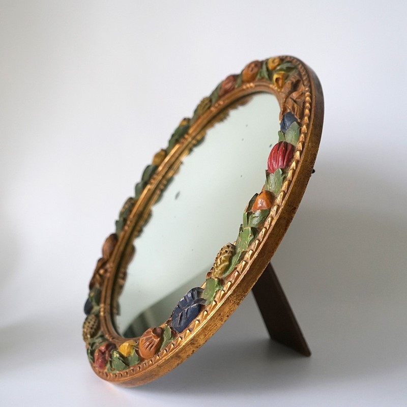 Antique Italian Carved Polychrome And Gilt Framed Circular Mirror, C.1900-rag-and-bone-5-dsc07807-main-637826110439892914.jpeg