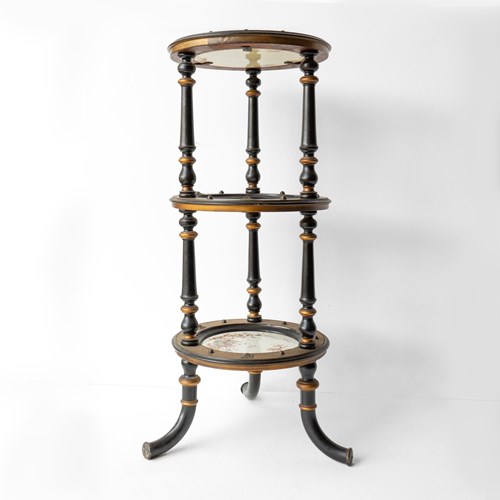Aesthetic Movement Three Tiered Cake Stand, 19Th Century Victorian Cake Display