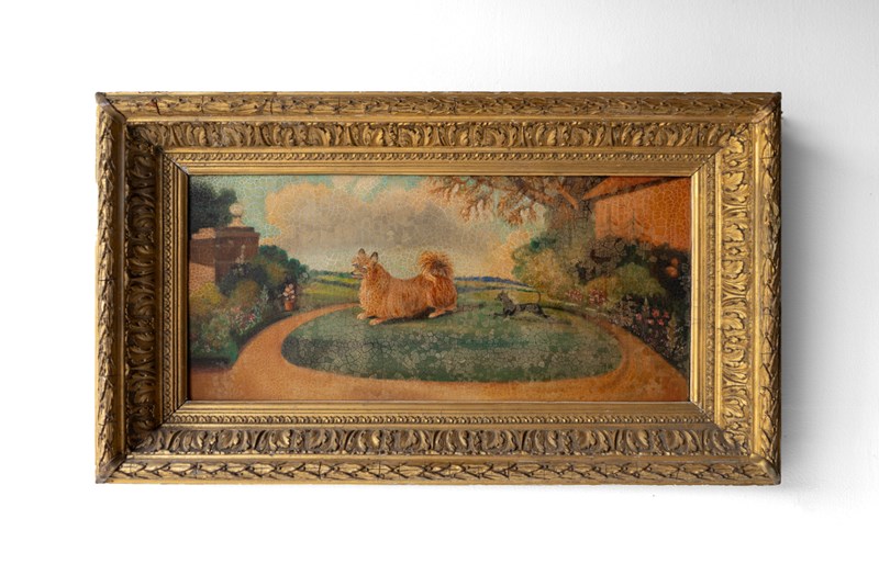 A Terrier Chasing A Papillon In A French Landscape, Original Naive Oil On Canvas-rag-and-bone-dsc02113-main-638247598936595994.jpg