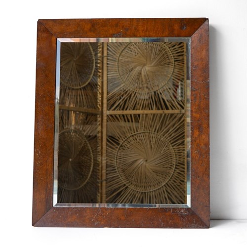 Antique Victorian Pollard Oak Wall/Table Mirror, 19Th Century