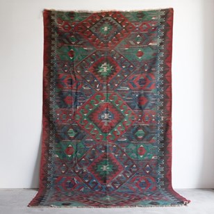 Large Vintage Country House Kilim R...
