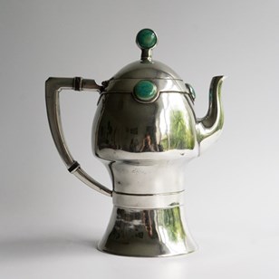 Antique Pewter Arts And Crafts Coff...