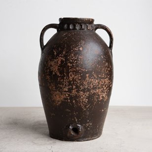 Large Antique French Glazed Terraco...