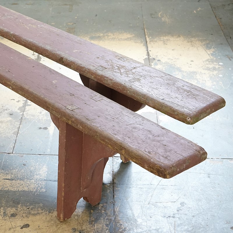 19th Century French Rustic Painted Pine Benches-rag-and-bone-dsc07469-main-637594754158214619.JPG