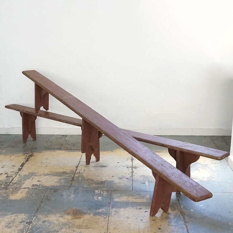 19th Century French Rustic Painted Pine Benches-rag-and-bone-dsc07476-main-637594754174308321.JPG