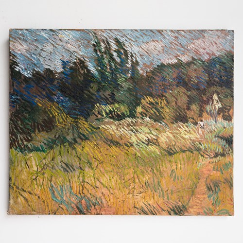 Vintage Expressionist Landscape, Original Oil Painting By Leonard Bennetts