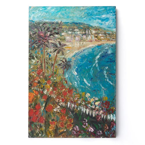 Impressionist Seascape Depicting The Côte D'azur Painting, 1960S