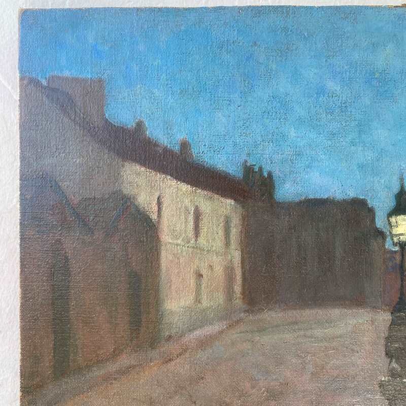 Antique Original Oil Depicting An Evening Street Scene By Winifred Roome-rag-and-bone-img-7804-main-638179462436892883.JPG