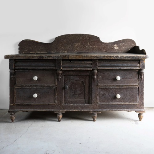Antique Painted Pine Dresser, Lancashire, Early 19Th Century