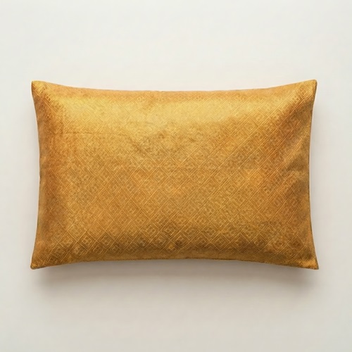 Lumbar Pillow – The Kinshi Lattice, Diamond Geometry In Pure Gold